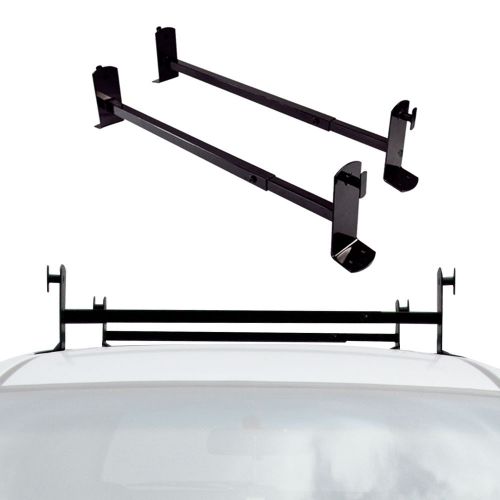 54&#034; universal roof ladder rack mount gutterless van  cross bar tread steel