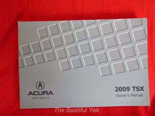 2009 acura tsx owners manual guide book
