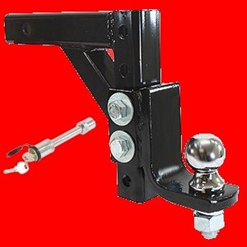 10" adjustable trailer drop ball mount hitch tow lock