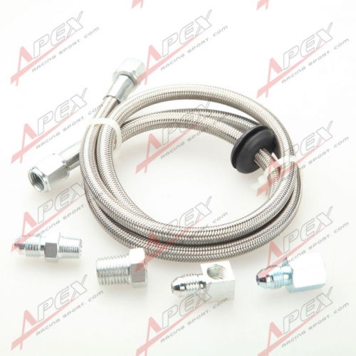 4an 4 an autometer mechanical stainless steel braided pressure gauge hose kit