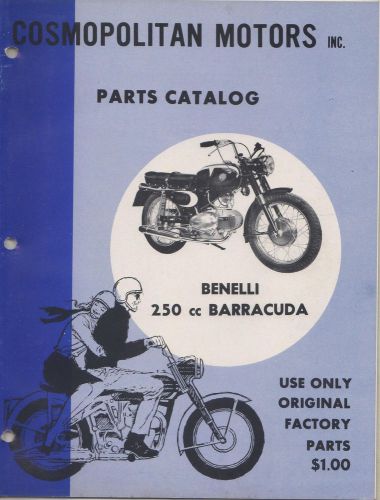 Vintage  benelli  minicycle  250 cc barracuda  parts manual  (697)