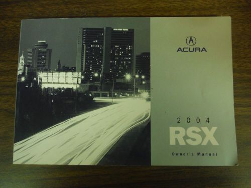 2004 acura rsx owner&#039;s manual