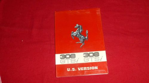 1981 /1982 ferrari 308 gtbi &amp; gtsi nos owner's manual