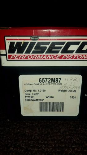 98-01 honda prelude 2.2l h22a4 dohc 16v vtec 87mm bore piston nos - wiseco