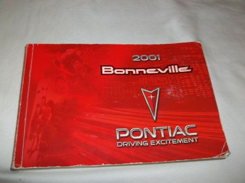 2001 pontiac bonneville owner&#039;s manual. / good used condition  /  free s/h,,