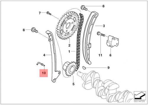 Genuine mini r50 coupe oil spraying nozzle oem 11317792378