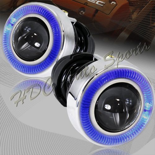Purchase Universal 3" Round Blue Halo Projector Glass Lens Fog Driving Lights Lamps Kit in