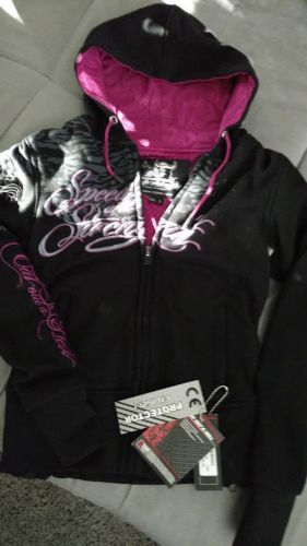 Women &#034;cat out&#039;a hell&#034; motorcycle armored hoody size s