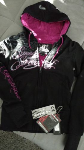 Women "cat out'a hell" motorcycle armored hoody size s