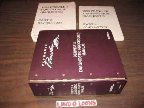 1997 and 1999 plymouth prowler shop/service manual w/binder +1999 diagnostic/2