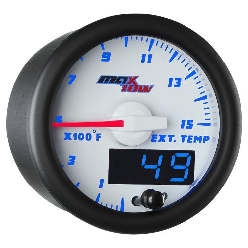 52mm white &amp; blue maxtow double vision 1500f pyrometer egt gauge- mt-wbdv08_1500