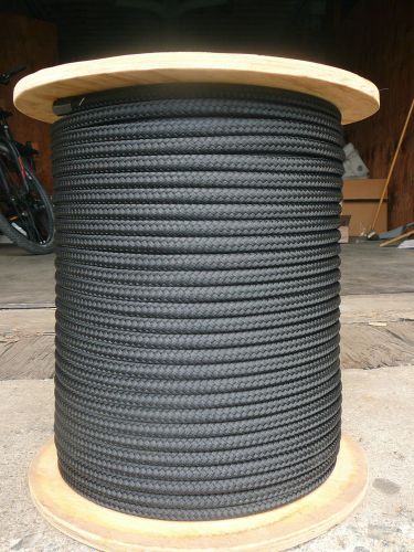 Novatech double braid dacron rope  sheet halyard line 7/16&#034; x 100&#039; solid black