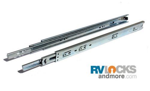 Drawer slide ball bearing 100# 28 in,  full ext with 1" over travel, zinc