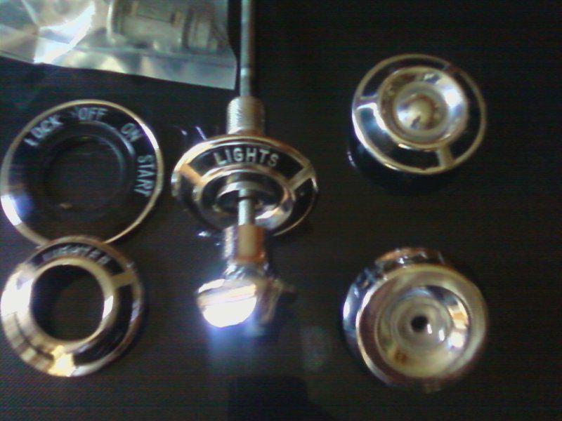1957 oldsmobile dash bezels, and new ignition switch with keys