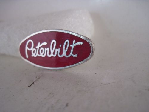 19?? vintage peterbilt  truck cloisonne emblem (s030)  red