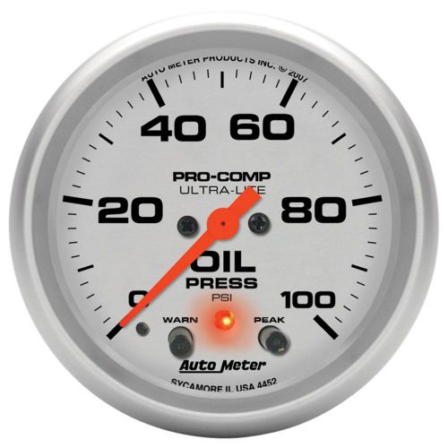 Autometer 4452 ultra-lite electric oil pressure gauge