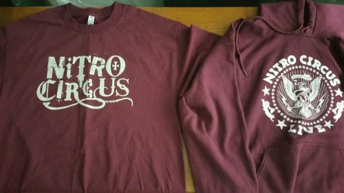 Nitro circus hoodie sweatshirt and shirt combo