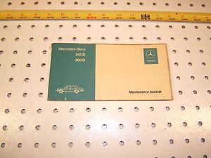 Mercedes 1975 w115 240d/300d  english us maintenance oem 1 booklet,6-75