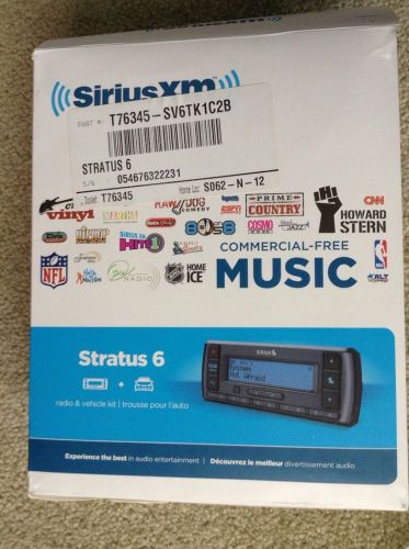Sirius stratus 6 satellite radio car kit with remote! new open box