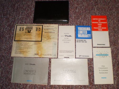 1991 mazda mx-5 miata complete car owners manual books guide window label case