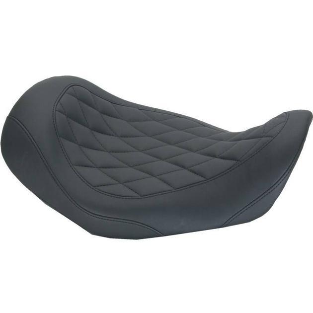 Mustang wide tripper solo seat diamond black harley fxdwg 2007-2008,2010-2013