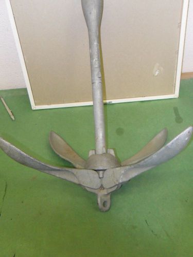 13 lbs folding grapnel anchor w/ 130&#039; rope for small boat, dinghy,