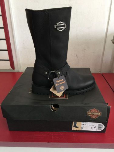Harley-davidson wolverine women&#039;s lily black leather 10-inch boots d87002