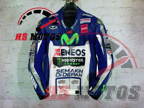 Yamaha jorge lorenzo gp movistar motorbike/motorcycle leather racing jacket z