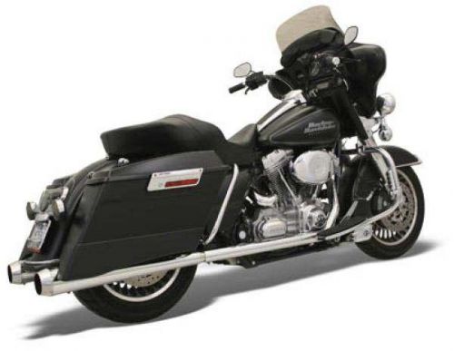 Bassani xhaust power curve true dual crossover head pipes chr harley flhr 09-16