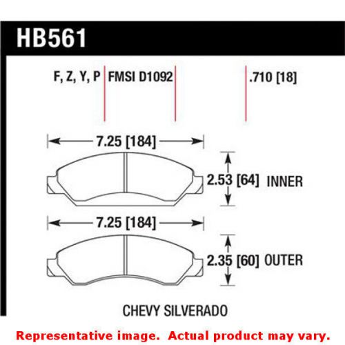 Hawk truck/suv brake pads hb561y.710 fits:cadillac 2007 - 2014 escalade  positi