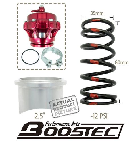 Boostec r50 billet blow-off valve bov red  cnc-machine aluminum -12 psi