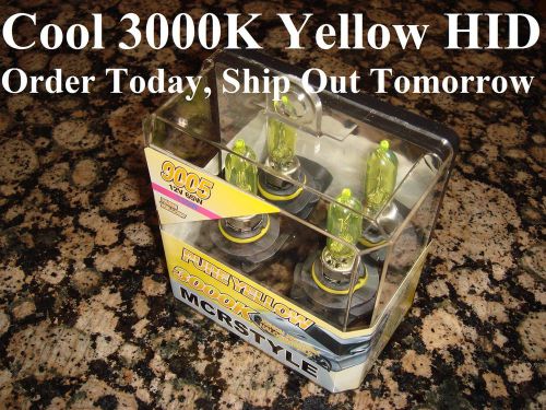 9005 hb3 3000k yellow xenon hid headlight high beam halogen light bulbs