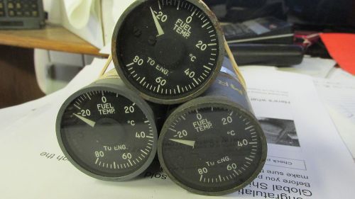 Z075 set of three b 727 engine fuel temp indicators