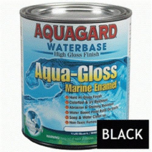 Aquagard aqua gloss waterbased enamel - 1qt - black - new listing