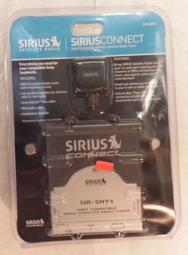 Sirius connect - sony compatible sirius satellite radio tuner -new! -sir-sny1