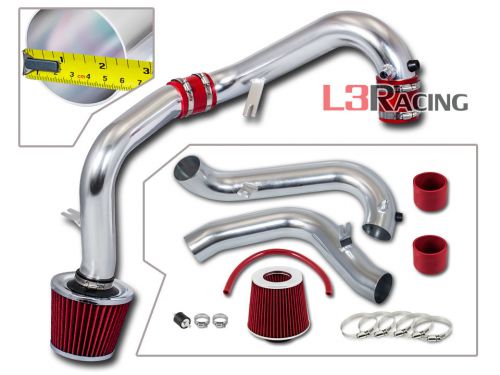 Red cold air intake kit+filter for honda 01-05 civic dx/lx/ex 1.7l (manual only)