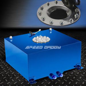 15.5 gallon/59l blue coat aluminum racing/drift fuel cell tank+cap+level sender