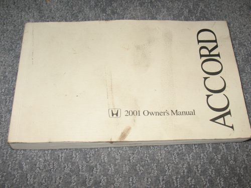 2001 / 01 honda accord coupe owners manual only