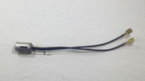 Vintage snowmobile tail light / brake light socket 7&#034; lead wires 75w-125v nos
