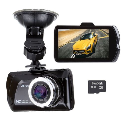 Blusmart hd dash car dvr 1080p camera camcorder recorder 3.0 inch screen auto...