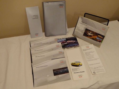 1998 audi a4 user guide  owners manual set- complete!!!  with case  oem factory