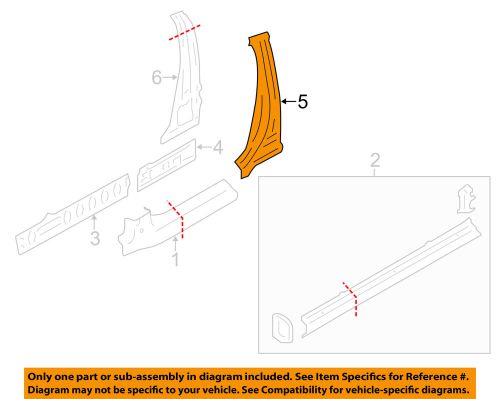 Scion toyota oem 13-16 fr-s-inner center pillar right su00301257