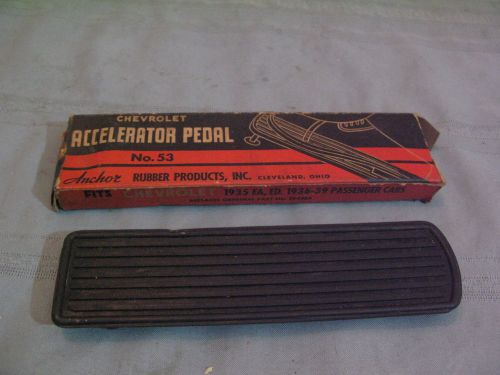 Vintage nos 1935-1939 chevrolet accelerator gas pedal #53 w/ box