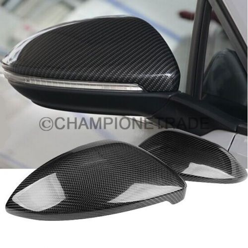Real carbon fiber rearview side mirror covers for 13-15 vw golf 7 tsi tdi gti ct