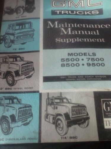 1966 gmc medium and heavy duty truck shop manual supplement. jimmy. diesel gas.