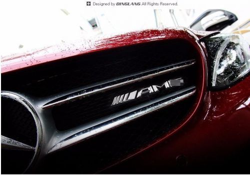 1pcs new amg 3d sticker front metal emblem badge for benz