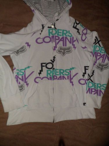 Women's fox racing moto hoodie fill zip reversible