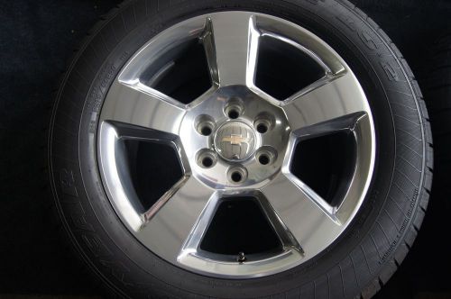 4 genuine chevrolet tahoe suburban wheels tires rims polished 5652 oem factory