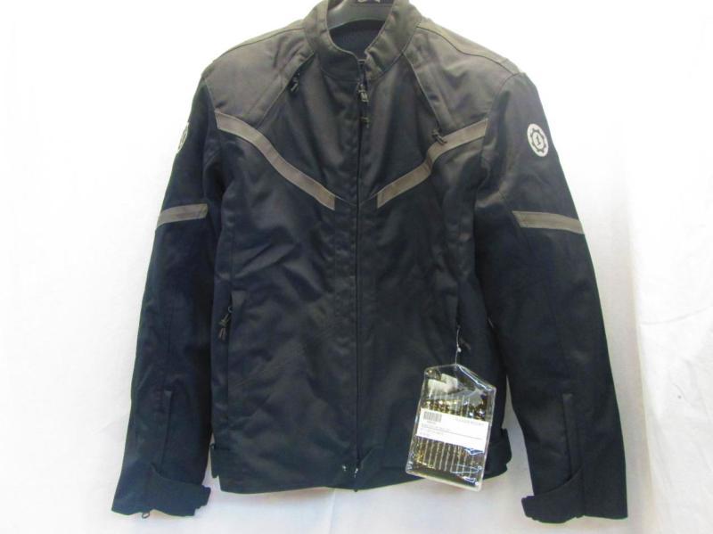 Firstgear rush textile jacket silver mens tall lg
