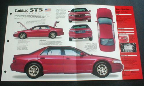 1998 cadillac sts  sedan unique imp brochure